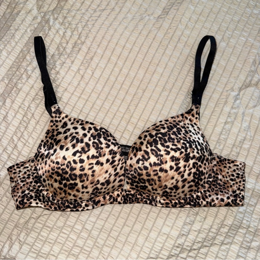 VS Biofit Convertible Leopard Push Up Bra 34a
